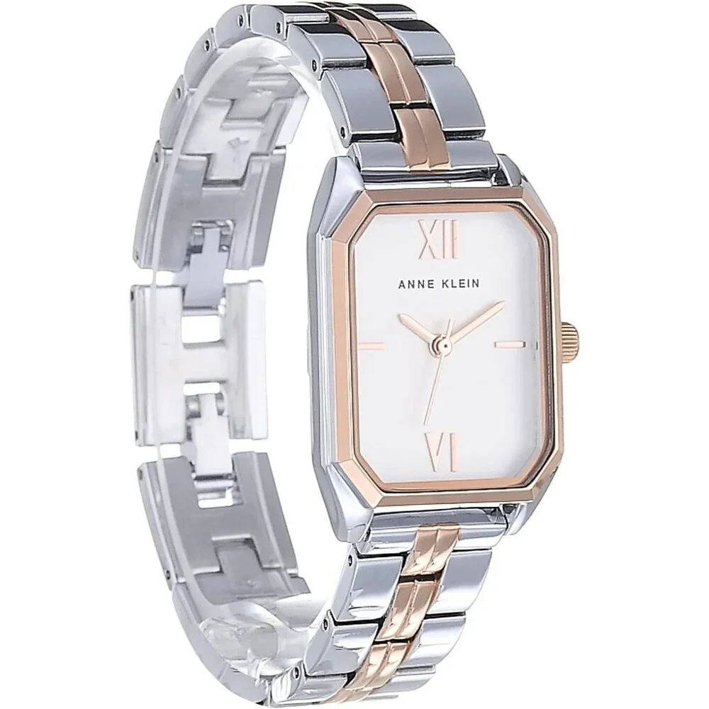 Women's Rose Gold Silver Stainless Steel Water Resistant Bracelet Watch
